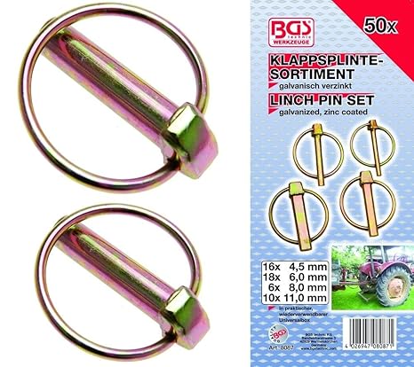 BGS 8087 Klappsplinten-Sortiment, 50-teilig