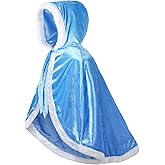 Unittype Fur Princess Hooded Cape Cloak Princess Costume Dress up for Girl Kid Toddler Winter Holiday Party Cosplay