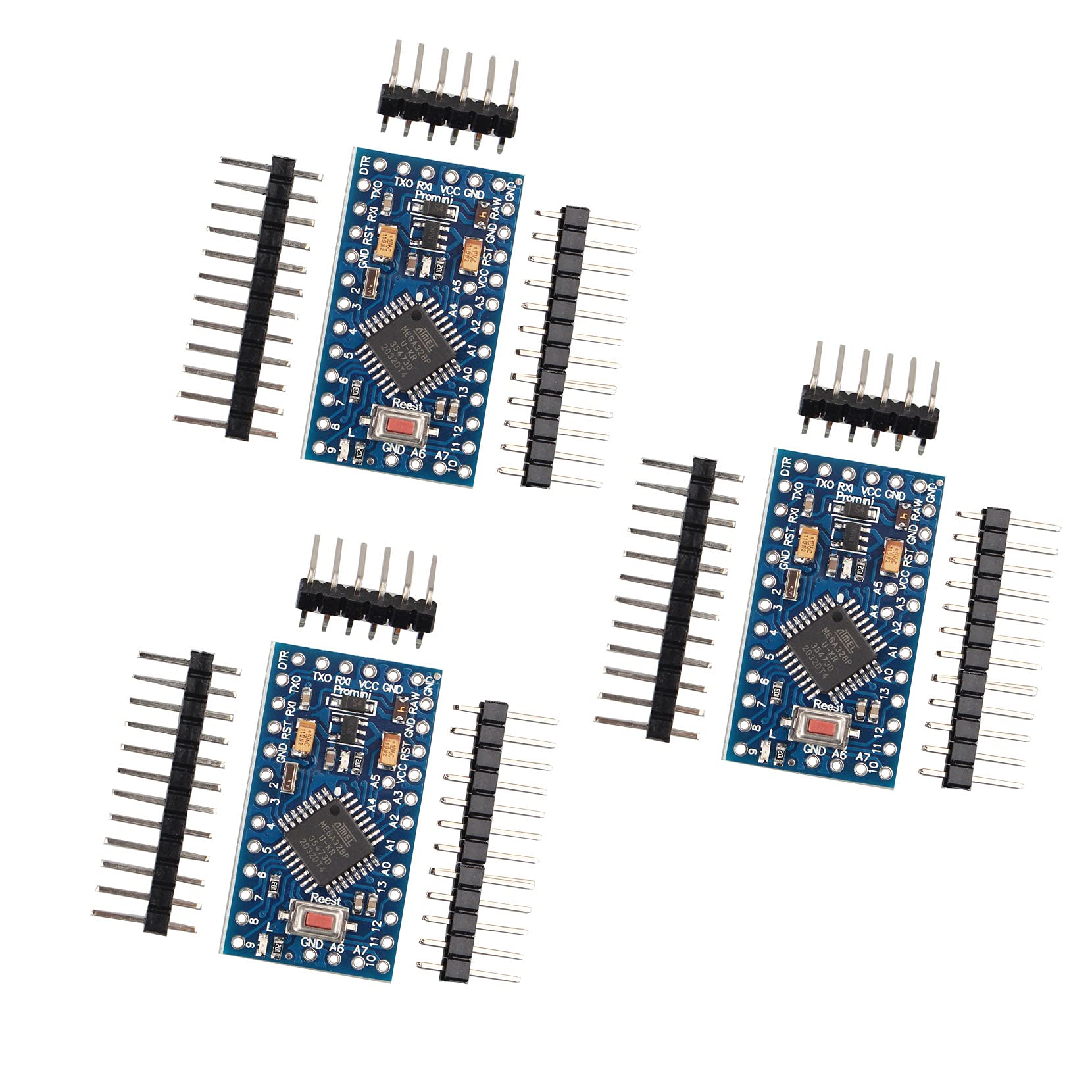 Jopto 3PCS Pro Mini ATMEGA328P 5V 16MHz Pro Mini Development Board with Pin Headers Compatible with Arduino