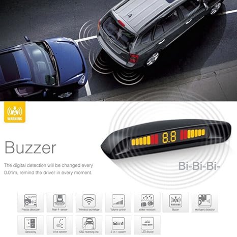 KerRone (TM) Steelmate EBAT C2 Parking Assist sistema pantalla LED 4 ...