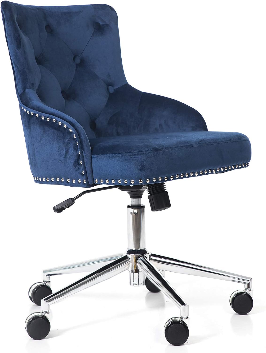 Irene House Modern MidBack Tufted Velvet Fabric Computer