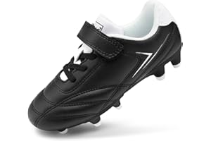 STELLE Kids Soccer Cleats Boys Girls Firm Ground Athletic Outdoor Football Soccer Shoes for Little/Big Kid