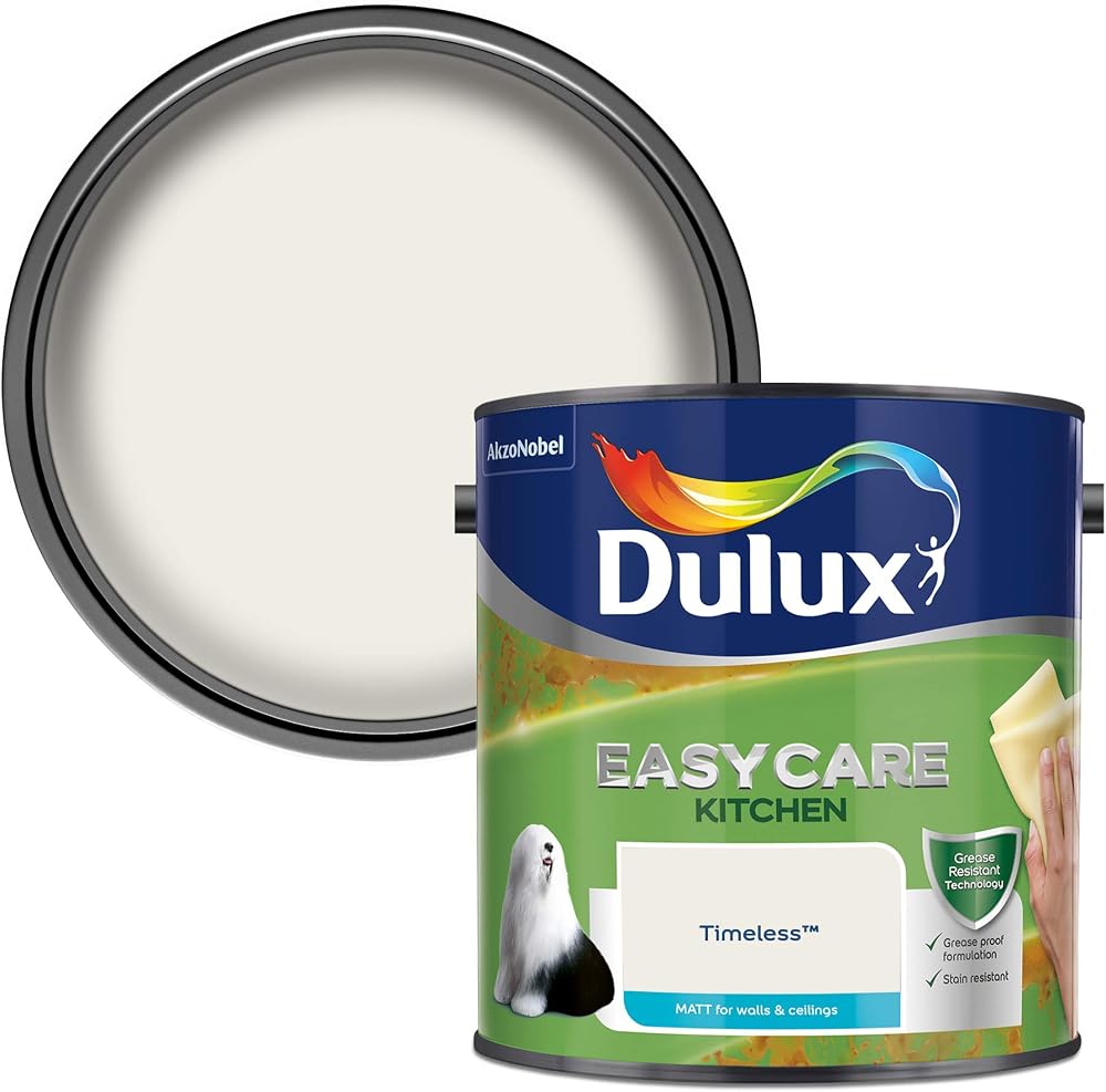 Dulux Easycare Kitchen Matt Emulsion Paint Timeless 2.5 Litres Grease Resistant