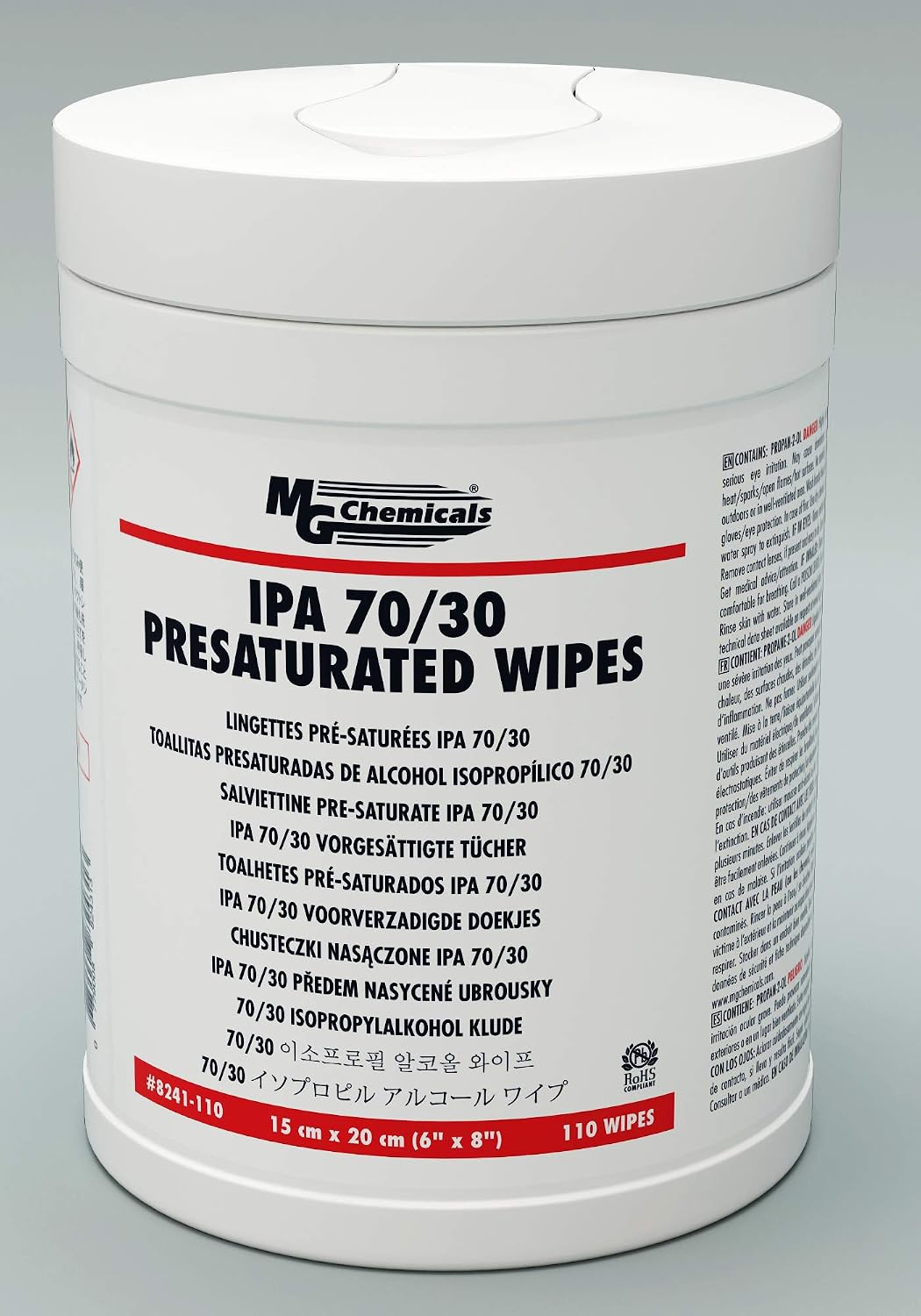 MG Chemicals IPA 70/30 Presaturated Wipes - Lint Free