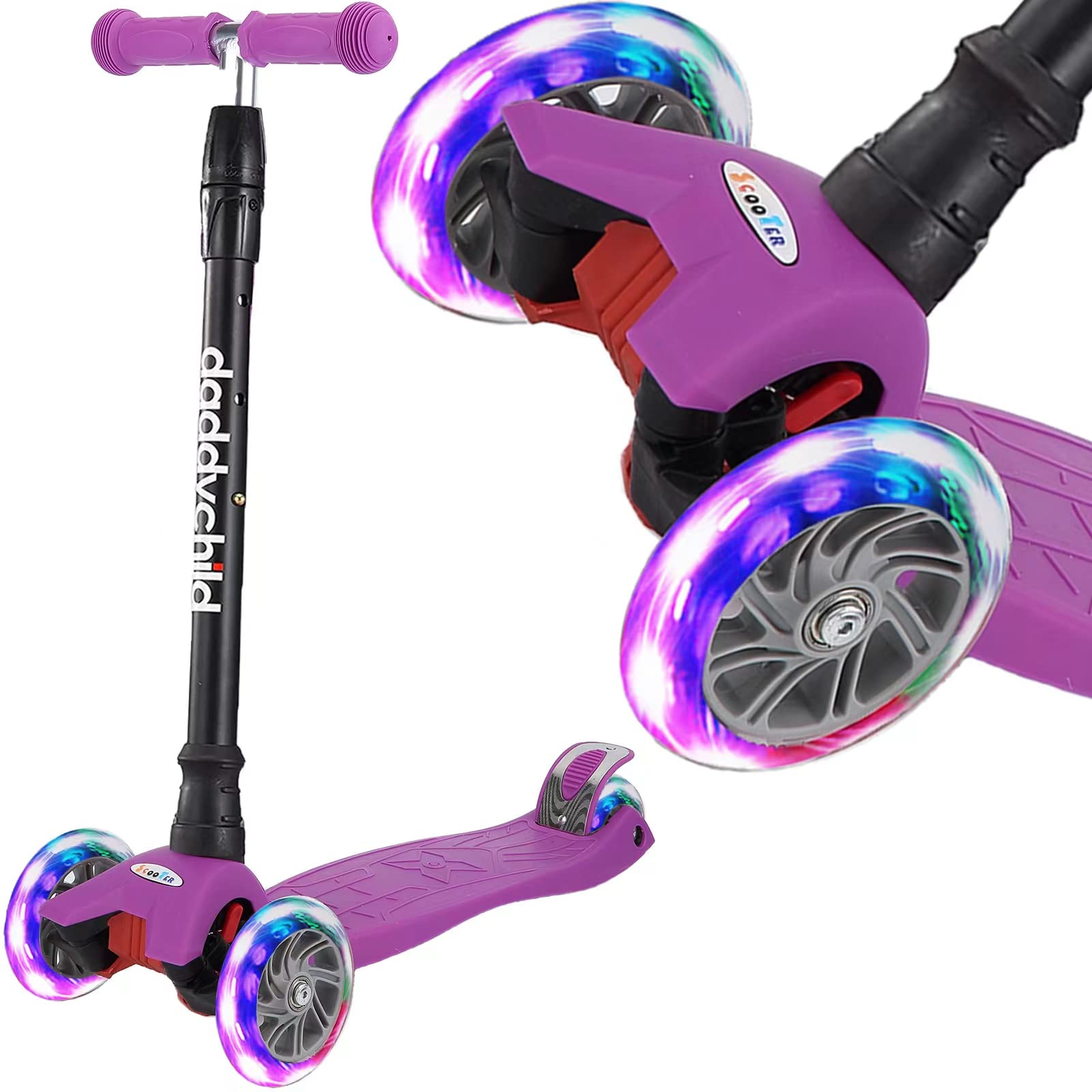3-Wheel Kids Scooter for Toddlers 3-14, Light-Up Wheels, Mini Scooter for Boys & Girls Image