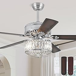 Kviflon Chandelier Ceiling Fans with Lights - 52