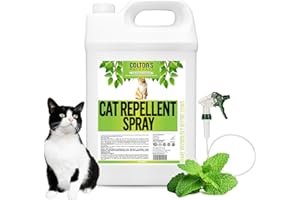 COLTON'S NATURALS Cat Repellent Spray Outdoor & Indoor (128 OZ) Keep Cats Away, Training Tool, Yard Furniture Garden Deter Cats. Ready to Use