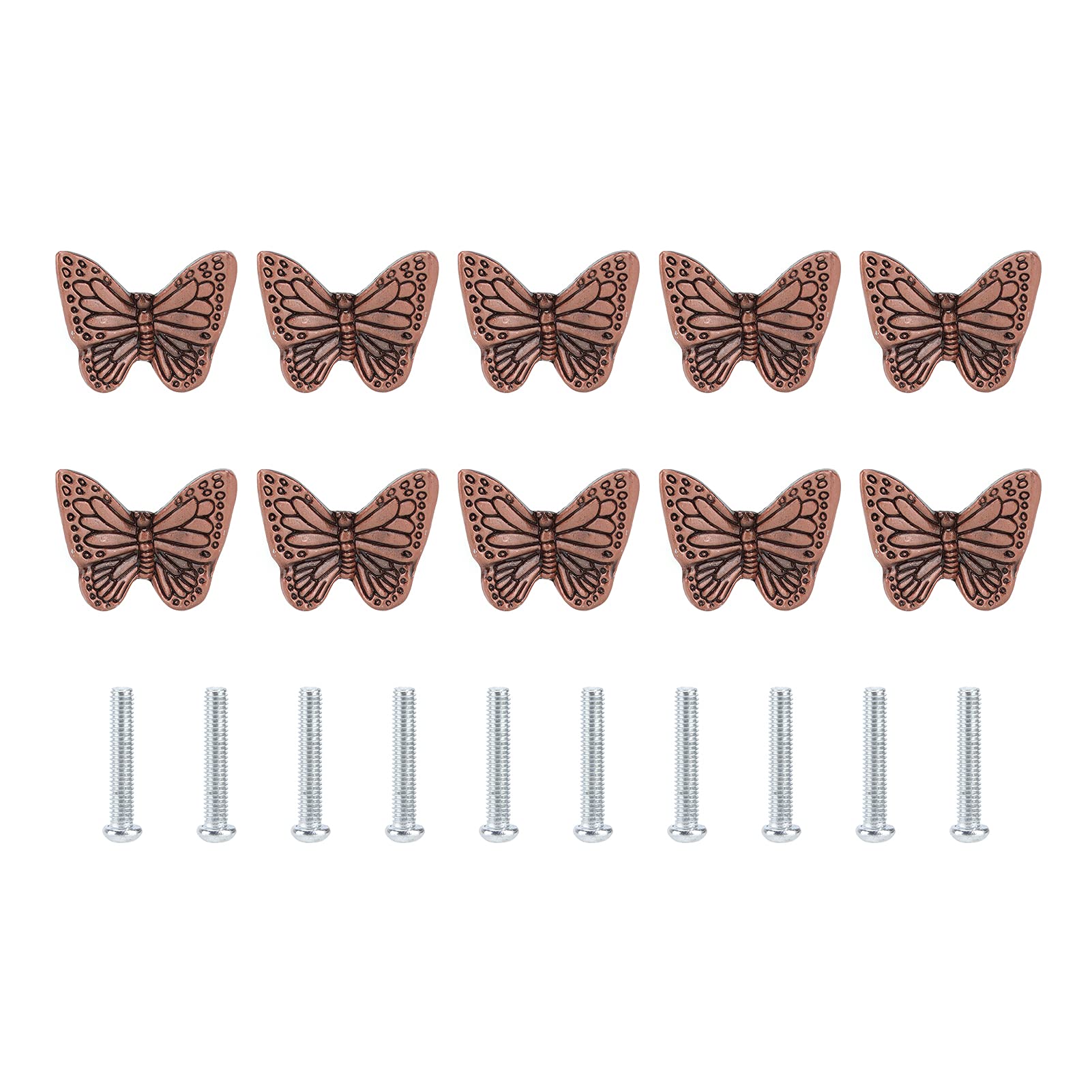 10Pcs Butterfly Dresser Knobs, Vintage Butterfly Drawer Pulls Antique Drawer Knob Pull Handle Cupboard Door Knobs for Cabinet Closet(#2)
