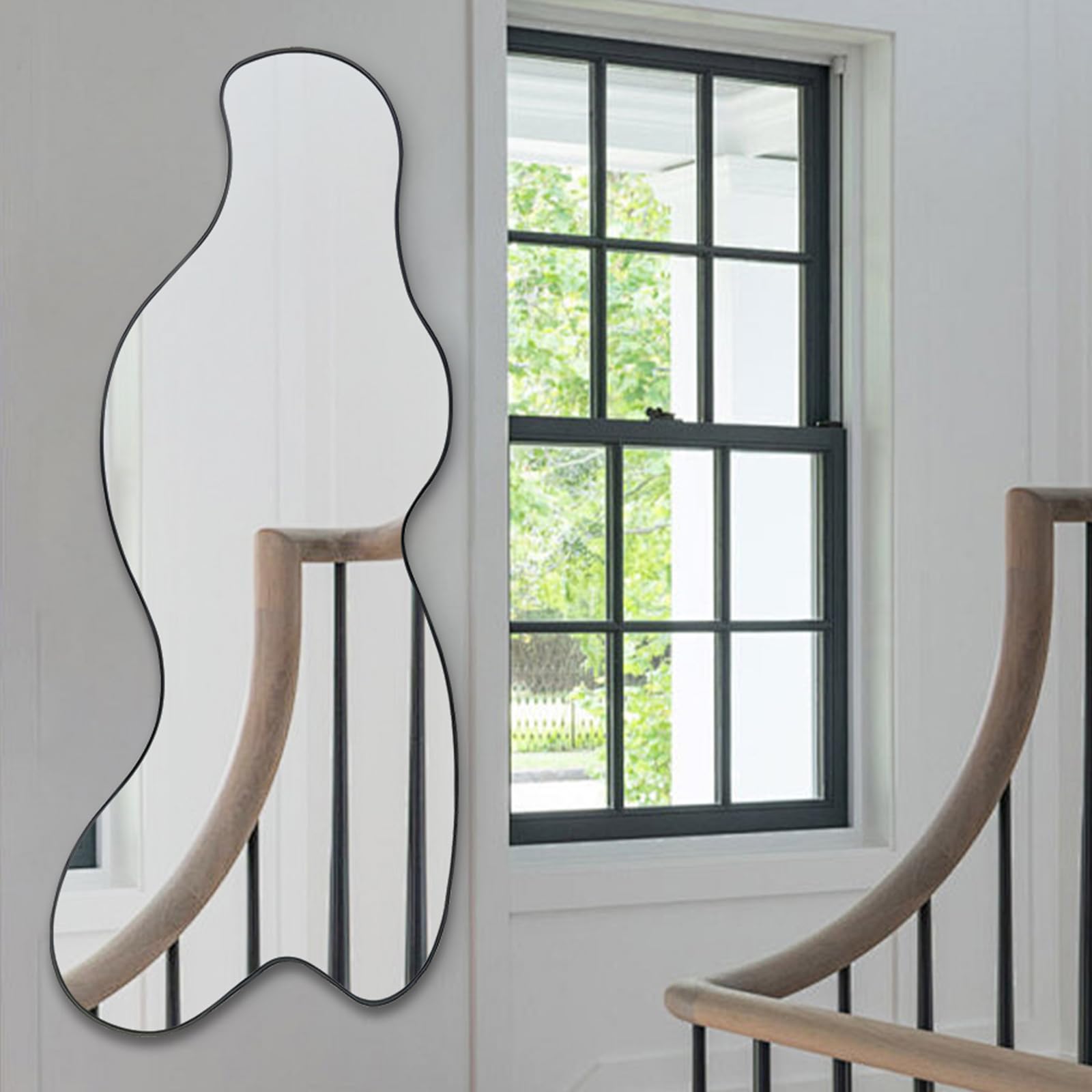 POZINO Irregular Mirror, Asymmetrical Decorative Mirror, 47.2
