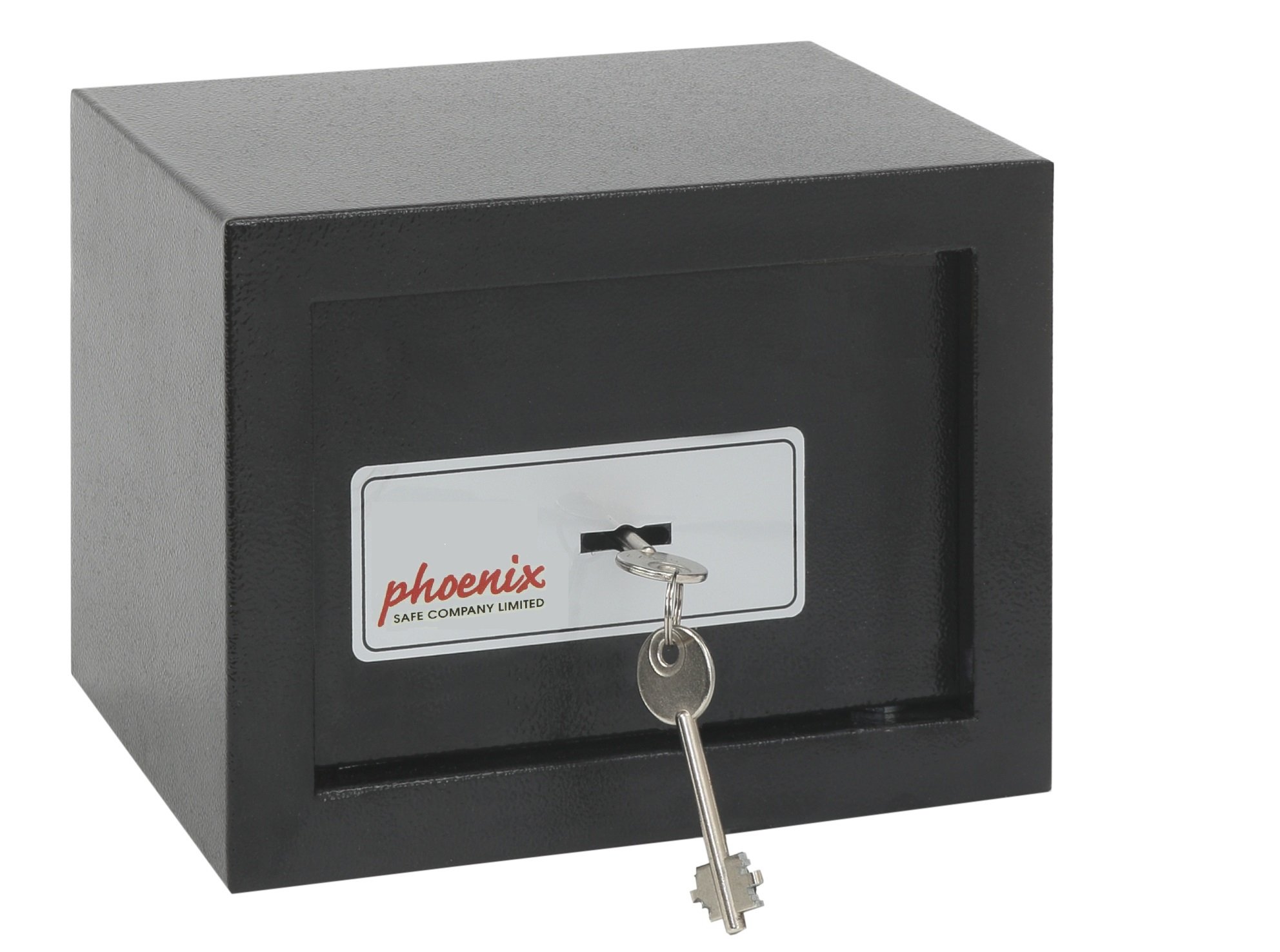 Phoenix Safe Company – SS0721K Compact Home & Office Security Safe - Key Locking - Twin Locking Bolts - Small Safe With Black Finish - 5 Litre Capacity - 3kg