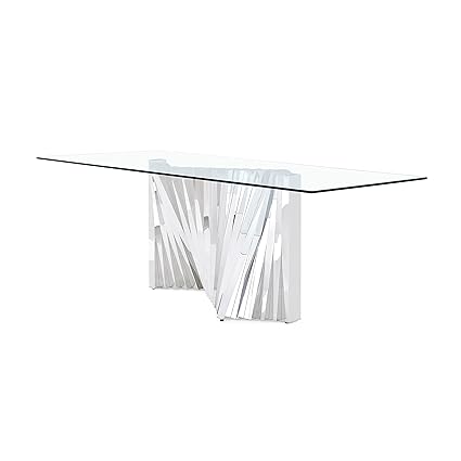 Amazon.com - Global Furniture Accordion Style Dining Table - White ...