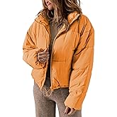 Dokotoo Womens Winter Quilted Jackets Long Sleeve Full Zip Puffer Jacket Coats with Pockets
