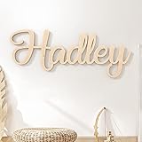 Custom Personalized Wooden Name Sign 12-55" WIDE - HADLEY Font Letters Baby Name Plaque PAINTED nursery name nursery decor wo