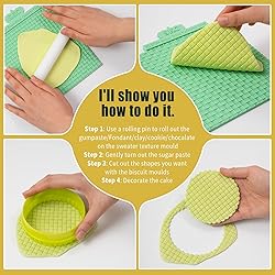 KALAIEN Sweater Texture Fondant Impression Mats