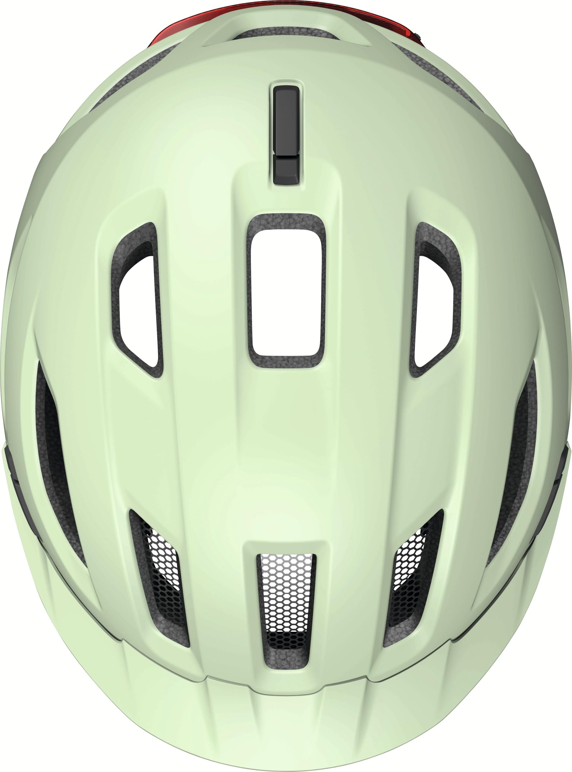 ABUS Stadthelm Urban-I 4.0 ACE - Fahrradhelm mit aufladbarem Rücklicht, 4 Leuchtmodi, Schirm, Zopf-Öffnung und magnetischem Verschluss - für Jugendliche, Frauen und Männer - Größe L, grün 4