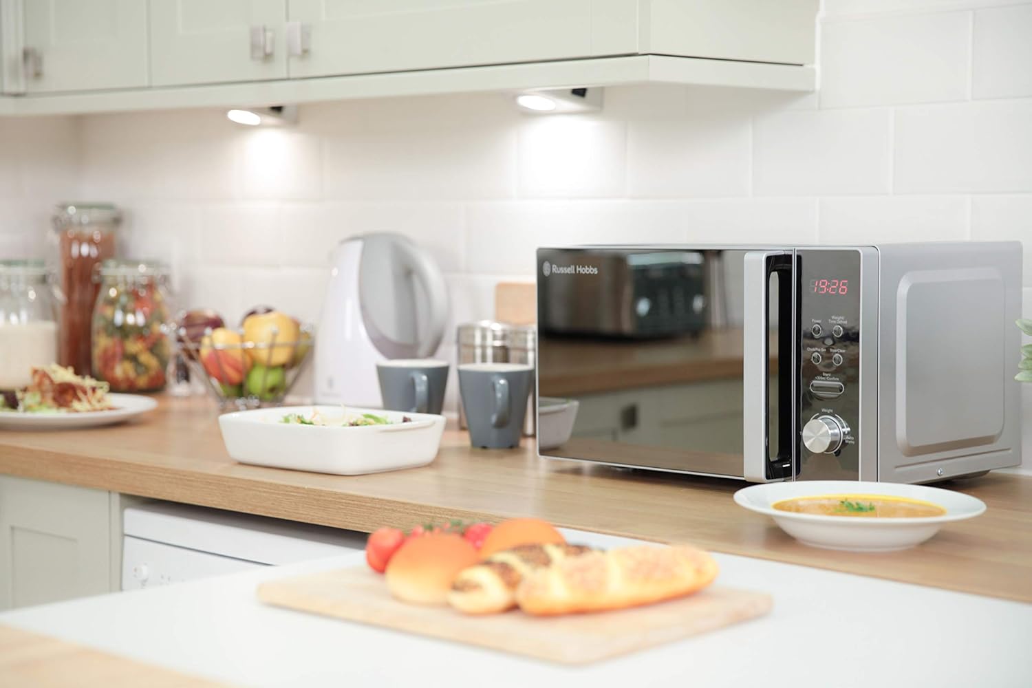 Amazon.com: Russell Hobbs rhm2076s 20L Plata Microondas ...