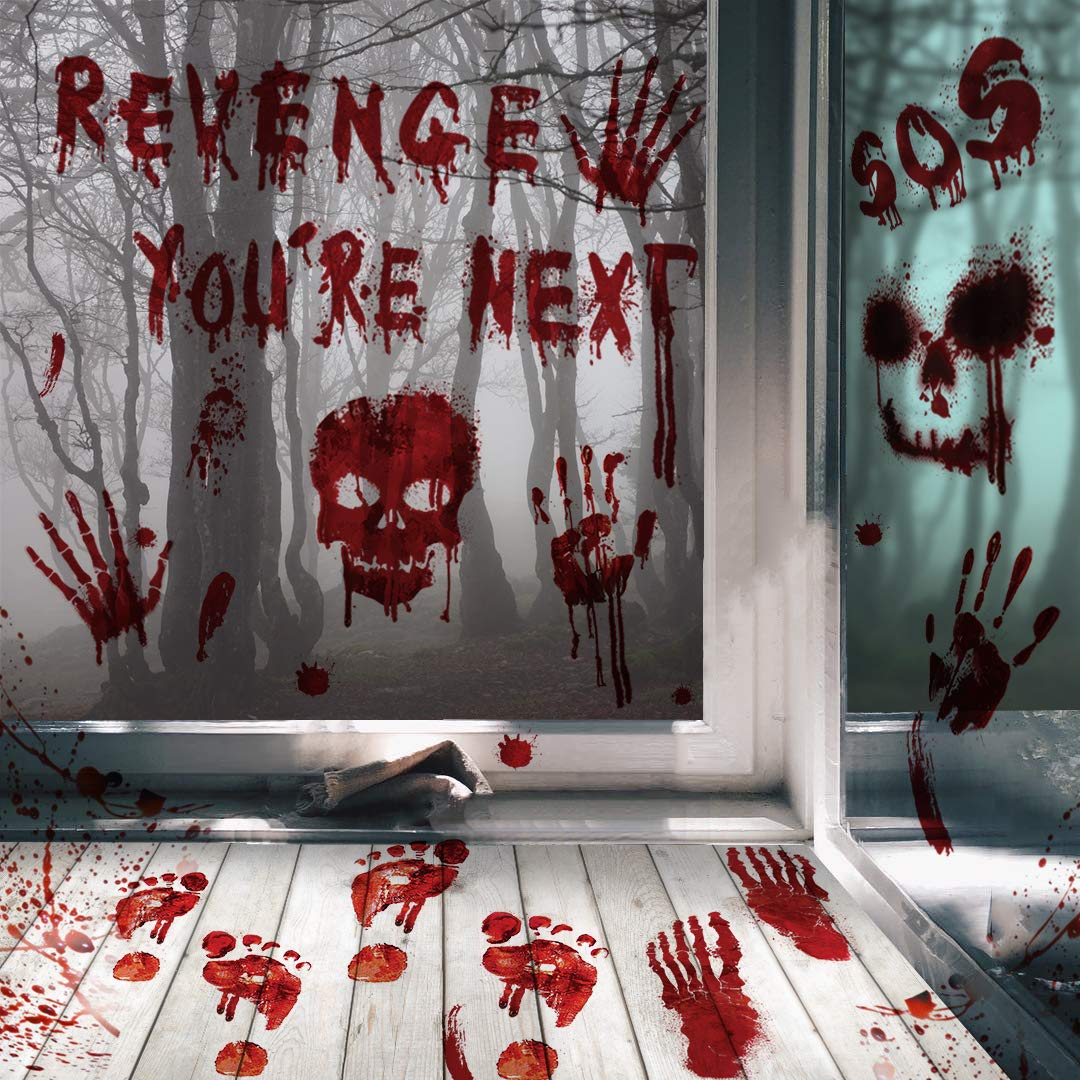 Galleon Tmcce Halloween Bloody Decorations Handprint Footprint