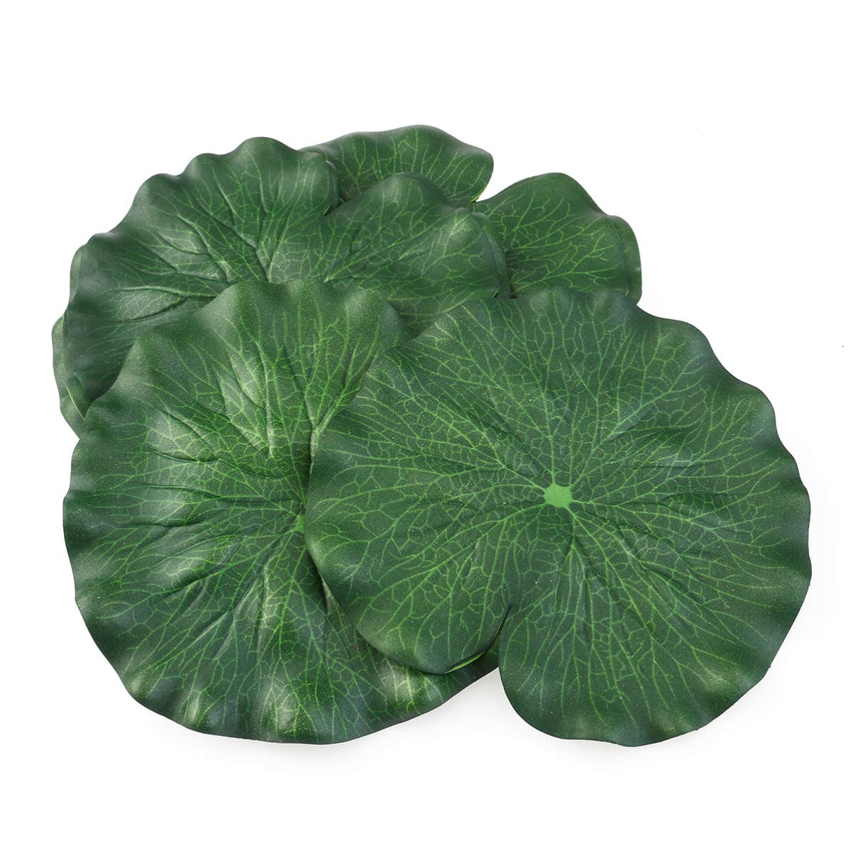 Hemoton 10pcs Lily Pads Water Lily Pad Leaves Artificial Floating Lotus