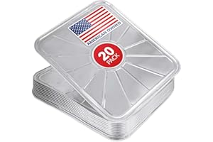 Stock Your Home Disposable Foil Oven Liners (20 Pack) - Aluminum for Bottom of Electric & Gas Ovens, Reusable Drip Pan Tray f