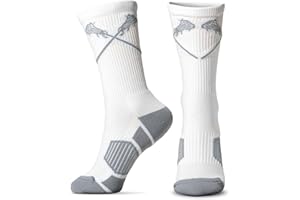 ChalkTalkSPORTS Girls Lacrosse Performance Crew Socks - Women's Mid-Calf - Youth & Adult Sizes - Multiple Colors