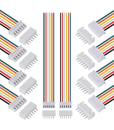 Amazon.com: 20 Pairs Mini Micro 6 Pin JST XH 2.54mm Cable