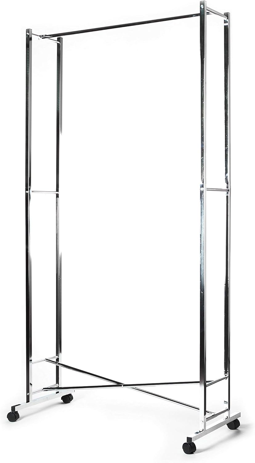 Folding Clothes Rail, Strong & Lightweight, Commercial Quality - Easy to Fold from Pristine®, Silver, 89cm x 173cm - Image 4