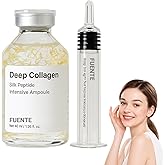 Fuente Silk Peptide, Fuente Silk Peptide Intensive Lifting Ampoule, Korean Anti-Aging Serum for Face, Deep Collagen Serum, Hydrating & Smoothing Care for All Skin (1PC)