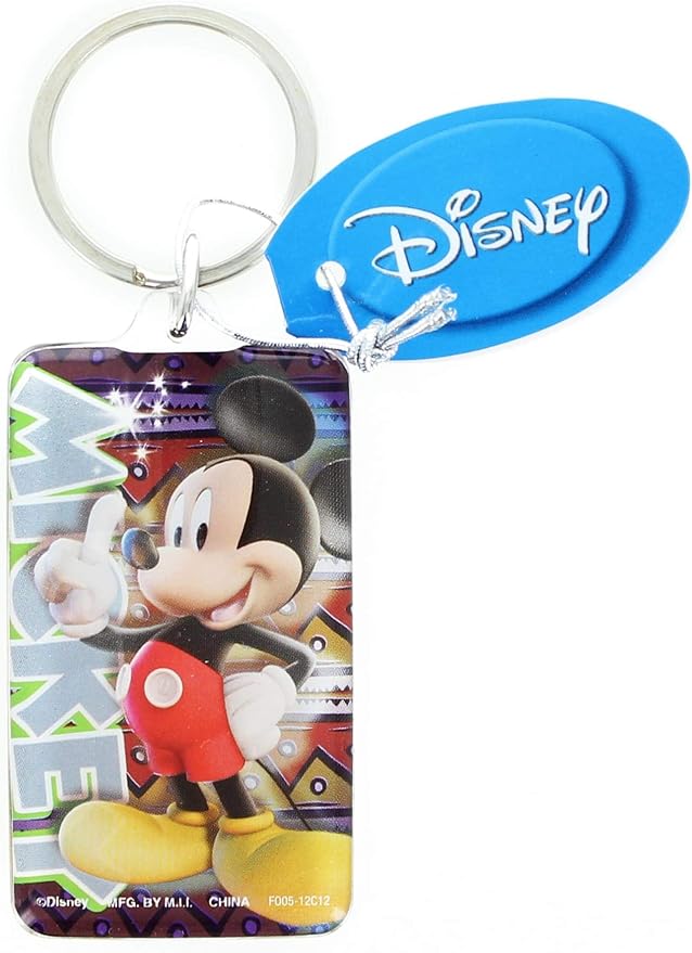 Disney Mickey Mouse Keychain Lucite Shaped Key Chain