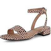 CUSHIONAIRE Nobu One Band Low Block Heel Womens Sandals, Comfortable Dress Shoes for Women with Adjustable Ankle Strap