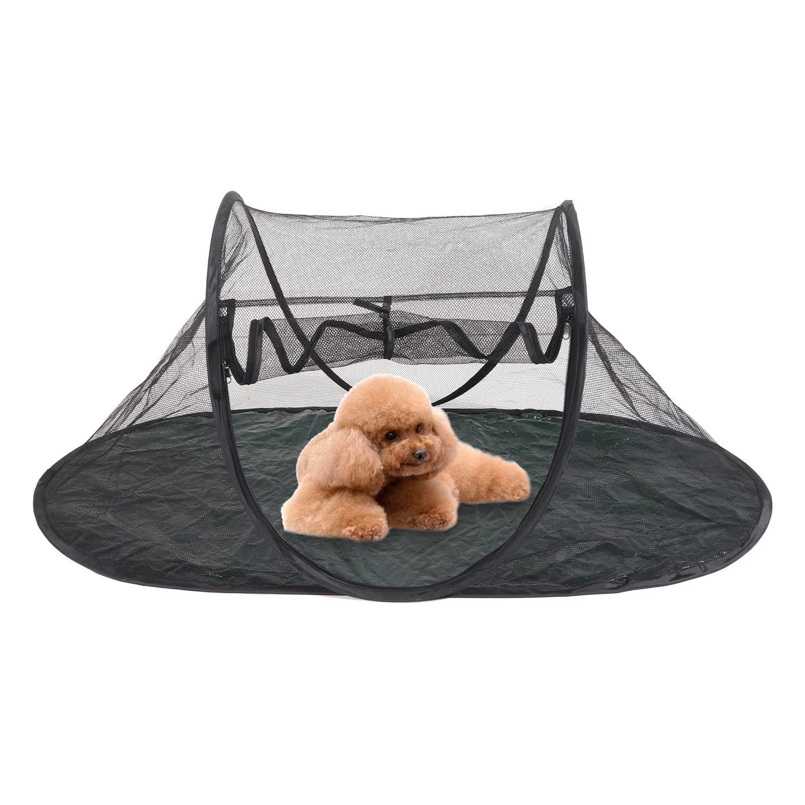 Cat Tent Outdoor, Foldable Portable Pet Enclosure Tent Pop Up Pet Playpen with Breathable Mesh, Animal Play Tent for Cats and Small Dogs in Deck, Yard, Patio, Park, Camping