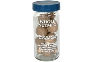 Morton & Bassett Whole Nutmeg, 1.9 oz – Non-GMO, Salt-Free, Freshly Grated Spice for Baking, Beverages & Gourmet Recipes