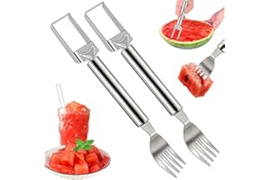 2-in-1 Watermelon Fork, 9.5 Inch Stainless Kitchen Tool 2 PCS