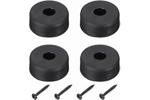 MECCANIXITY Rubber Speaker Isolation Feet,1.46"x0.59" Black Anti-Vibration Base Pad with Screws Amplifier Stand Feet Mat for 