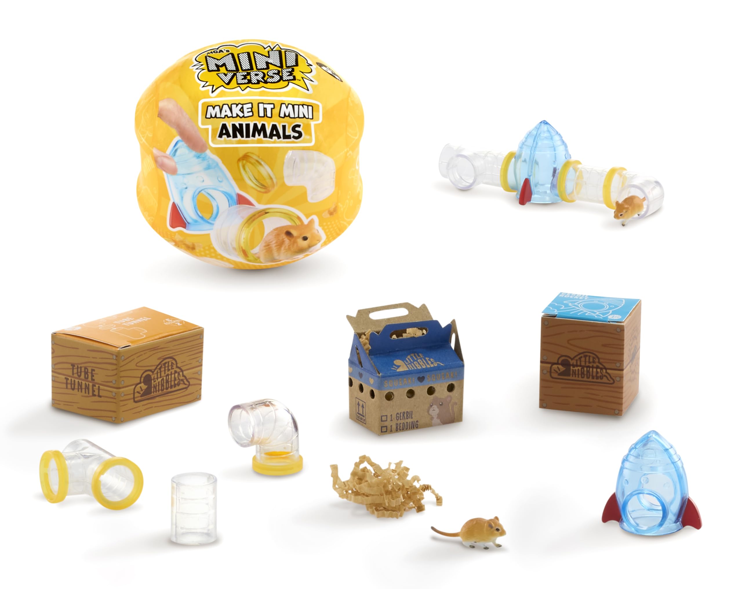 MGA's Miniverse Make It Mini Animals Series 2 Mini Collectibles, Blind Pack, DIY, Crafts, Resin, Replica Animals, Collectors, Gifts, 8+