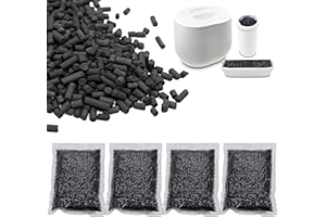 HORSERDY 2.0 Pounds Activated Charcoal Filter Refill for Lomi and FoodCycler Kitchen Composter, Odor Absorbing Carbon Filters Compatible with Electric Countertop Compost Bin, 4 Pack