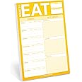Knock Knock What To Eat Pad (Yellow), Magnetic Meal Planning Note Pad With Magnet, 6 x 9-inches