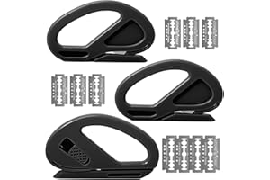 CNTVO 3 Pack Wrapping Paper Cutter & 10 Replaceable Blades, Safety Sliding Gift Wrap Cutter, Effortless Utility Cutting Tool for Christmas, Holidays, Birthdays, Window Tint, Car Wrap, Craft Making