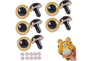 10pcs 30 mm Safety Eyes with 10 Washers Stuffed Animal Eyes for DIY Crocheting, Dolls Crochet Safety for DIY Doll Making Plus
