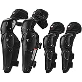 KEMIMOTO Motorcycle Knee Shin Guards Elbow Pads for Men 4Pcs, Powersports Protective Motocross/Racing/Dirt Bike Gear Armor