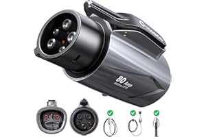 Grasside Tesla to J1772 Adapter [for J1772 EVs Only] [Max 80Amp 250V Fast Charging] Nacs to J1772 Adapter, Tesla Charger Adapter Compatible with Level 1 2 Tesla Destination/Wall/Mobile Chargers