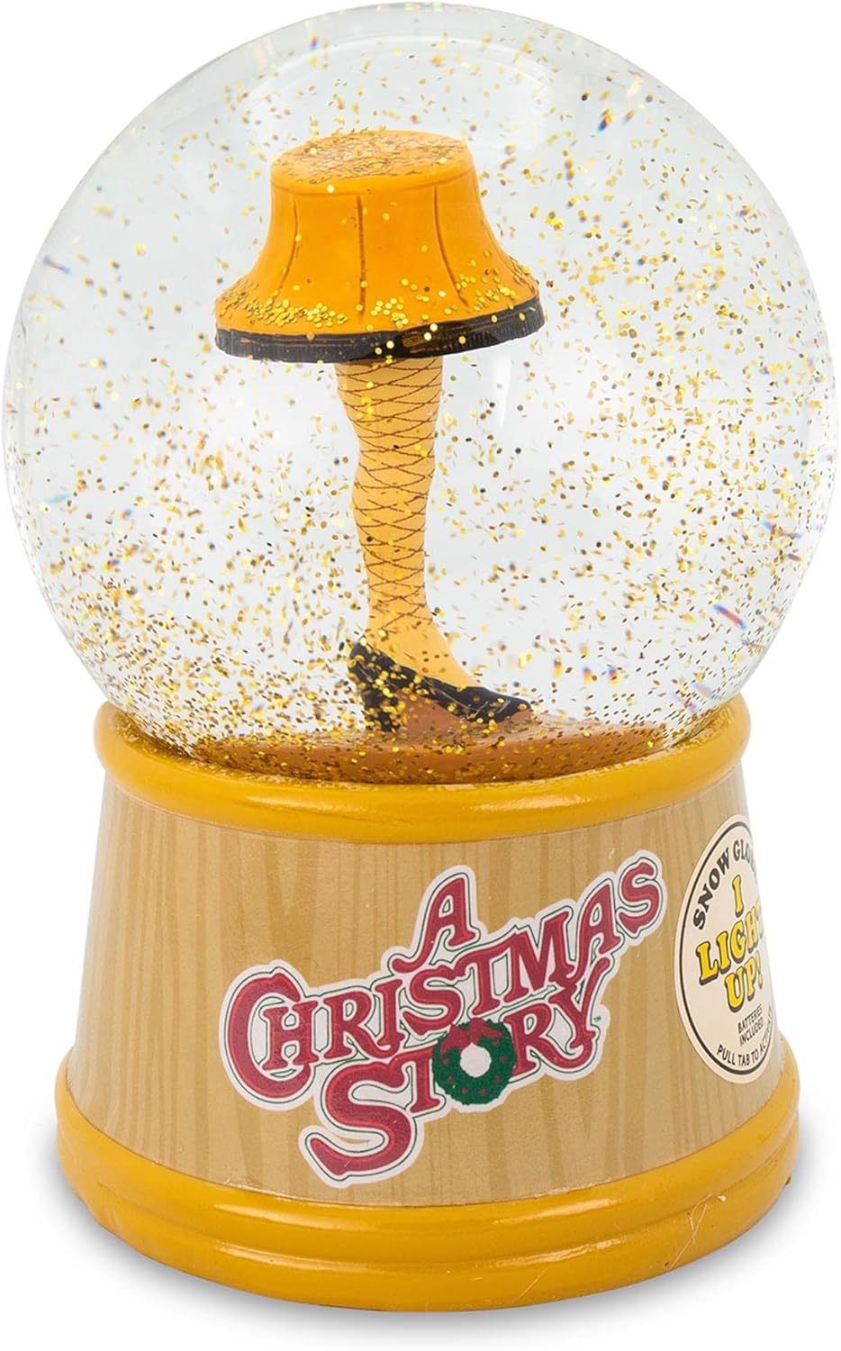 Snow Globes - Silver Buffalo A Christmas Story Leg Lamp Light-Up Snow Globe with Swirling Glitter Display Piece | 6 Inches Tall
