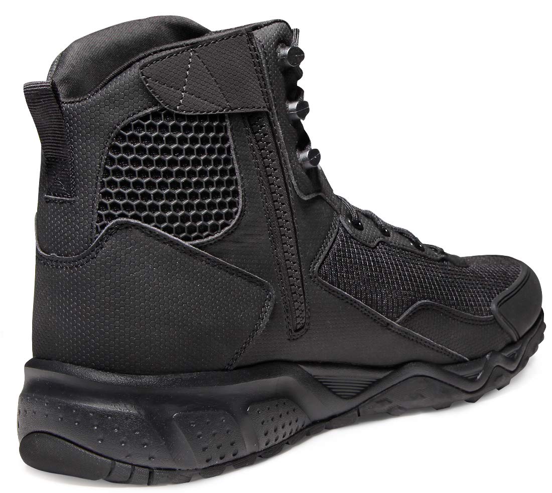 CQR CQBZ101BLK_Men 13 2E(M) Men's SideZip Combat Military Tactical MidAnkle Boots EDC