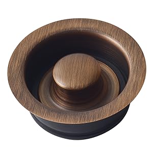 Sinkology TD35-01 FBA_TD35-01 Kitchen Sink Disposal Flange and Stopper in Antique Copper