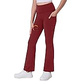 Desol Girl's Thermal Fleece Lined Flare Leggings High Waisted Bell Bottom Kids Warm Yoga Pants with Pockets Preppy Clothes