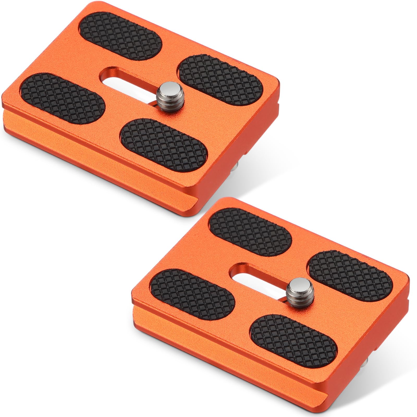 Photo 1 of Frienda 2 Pieces Metal Quick Release Plate with 1/4''-20 Camera Screw Tripod Mount Plate Fits Standard for DSLR Camera Tripod Ball Head(Orange,Pu50)