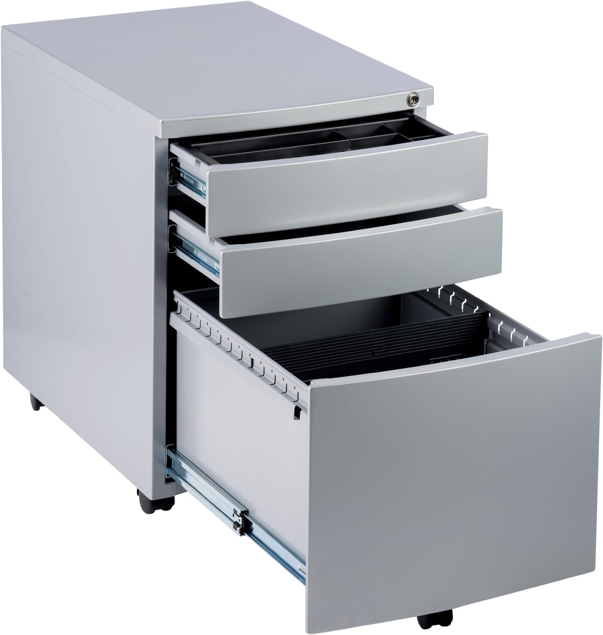 MIERES Steel Metal Mobile Lockable Filing Pedestal-A4 or Foolscap