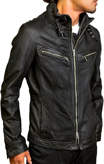Amazon レザージャケット メンズ 本革 ラムレザー シングル ライダースジャケット シングルライダース メンズアウター ダーク ブラウン S ハルフレザー Haruf Leather Os01d Browna01 コート ジャケット 通販