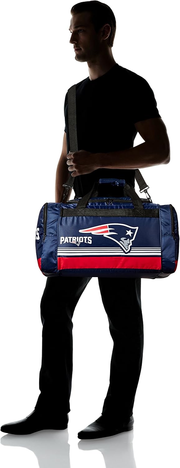 New England Patriots Medium Striped Core Duffle Bag : Clothing
