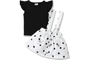SODLON Newborn Baby Girl Clothes Dresses Outfits Gifts Romper Top Overalls Dress Suspender Skirt Sets for Infant Girls
