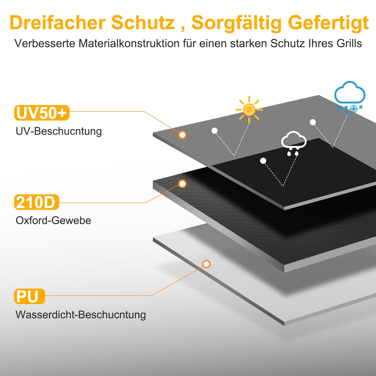 toptrek Fahrradabdeckung Wasserdicht 210D Oxford-Gewebe Fahrradgarage Outdoor 200 x 110 x 70 cm Hochwertige Fahrrad Abdeckplane mit Schlossösen Sonnenschutz Reißfestigkeit mit Beutel 5